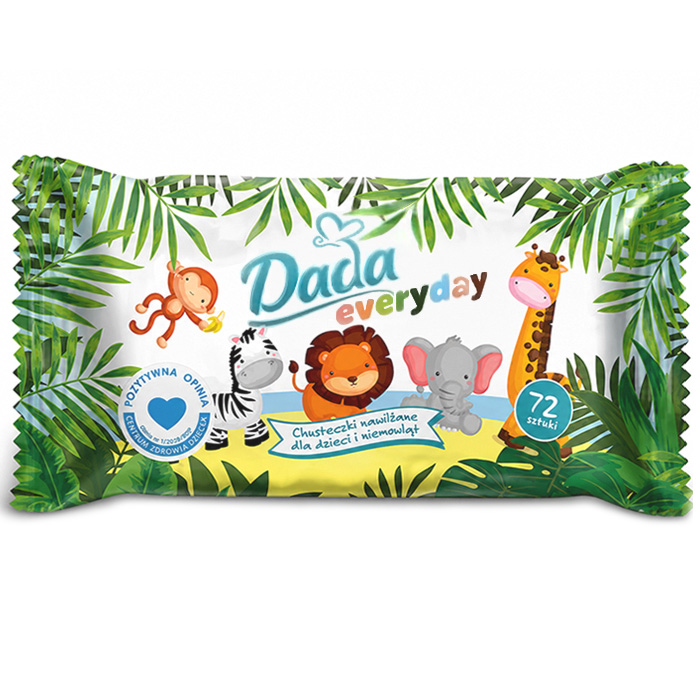 Влажные салфетки Dada Everyday детские, 72 шт - 